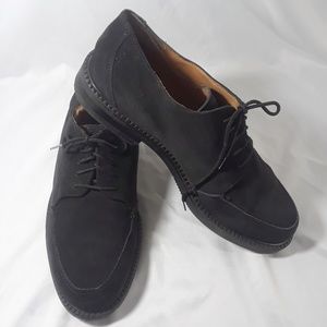 Giorgio Brutini Black Suede Lace Up Oxford Shoes